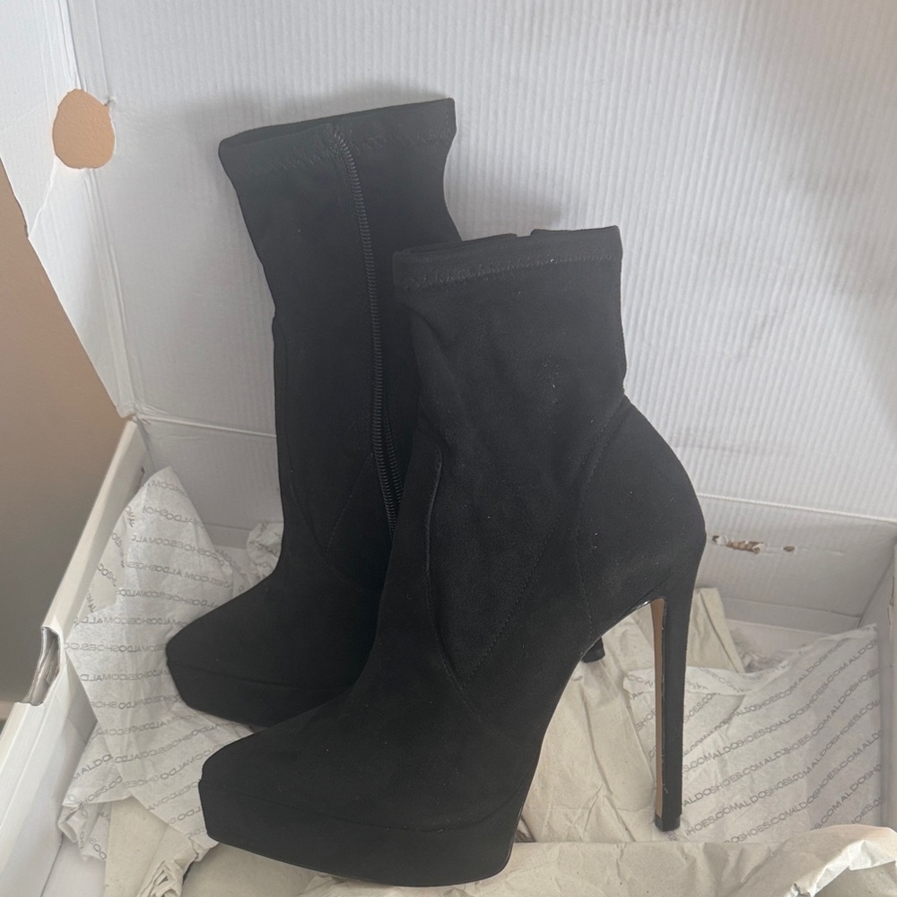 Aldo Black Heeled Boots for Women